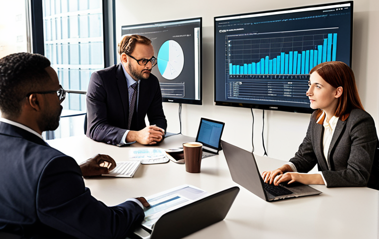 **Image Prompt:** A diverse group of public policy professionals collaborating around a table, reviewing data visualizations on a large screen. The atmosphere is collaborative and engaged, with laptops and coffee cups scattered around. Emphasize the use of data analytics and communication skills in modern public policy.