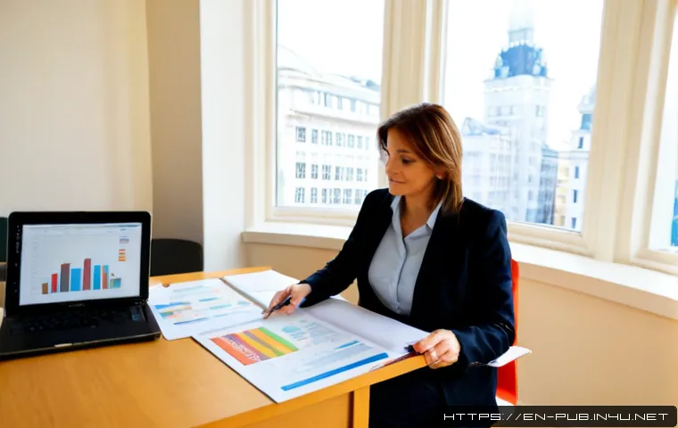 공공정책 전문가 이직 준비 팁 - Photorealistic career transition planning scene for a public policy professional, confident middle-a...